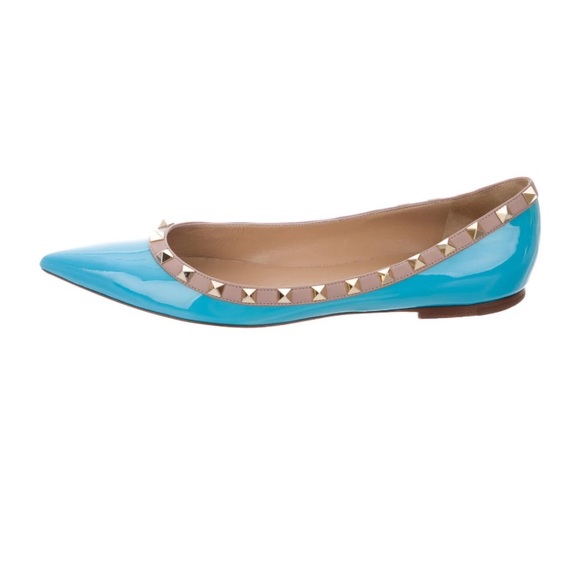 Valentino Rockstud Studded Flats 40/9 - Picture 4 of 5